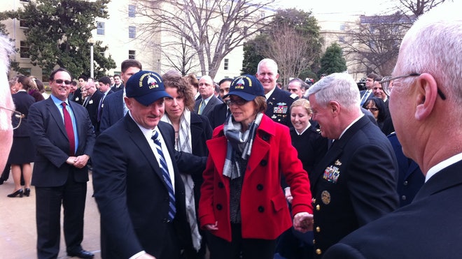Giffords at Ship Naming